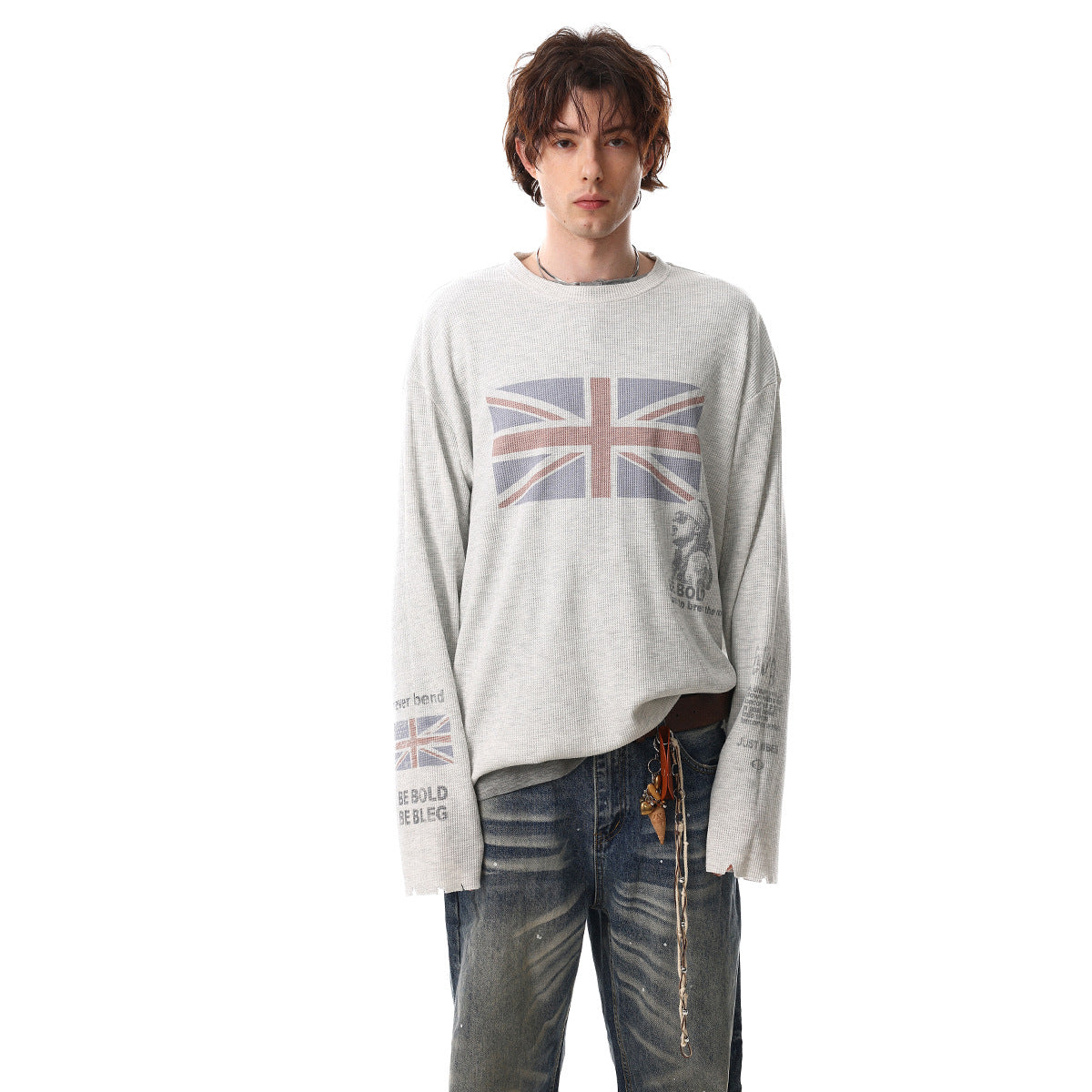 Britannia Waffle Long Sleeve , - Streetwear Long Sleeve - Slick Street