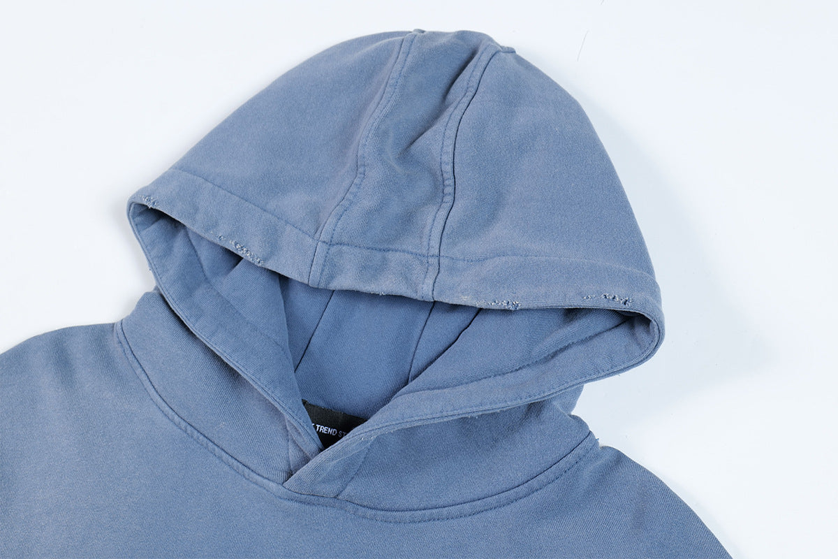 77 Distressed Washed Hoodie , - Streetwear Hoodie - Slick Street