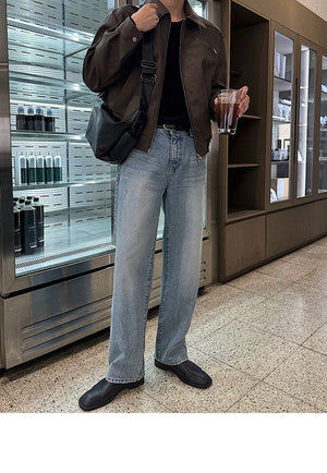 American Retro Leather Jacket , - Streetwear Jacket - Slick Street