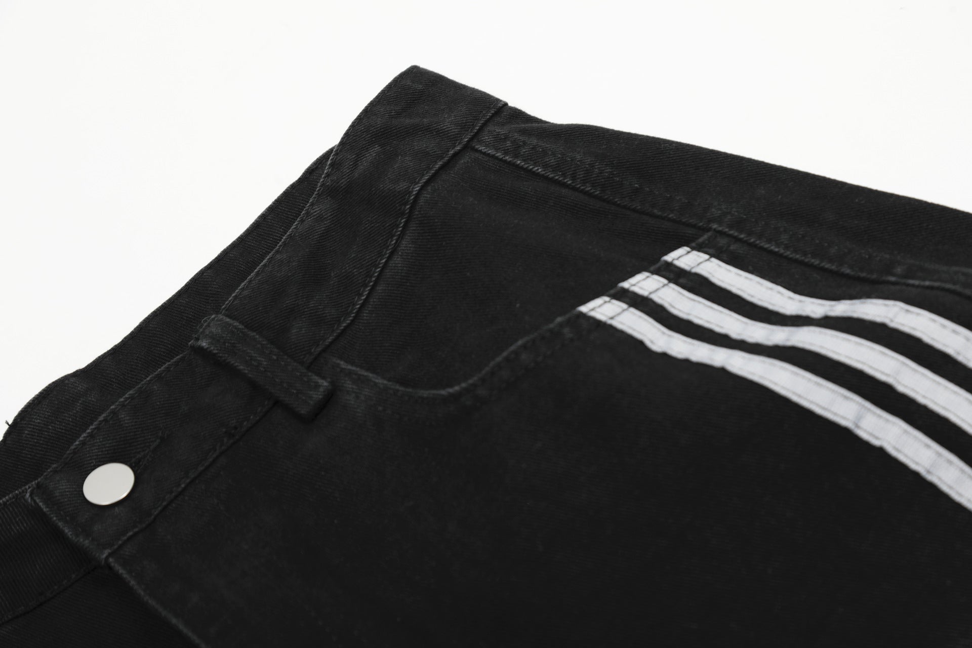 Panel Stripe Baggy Jeans , - Streetwear Jeans - Slick Street