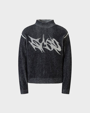 Reversible Retro Turtleneck Sweatshirt , - Streetwear Sweatshirts - Slick Street