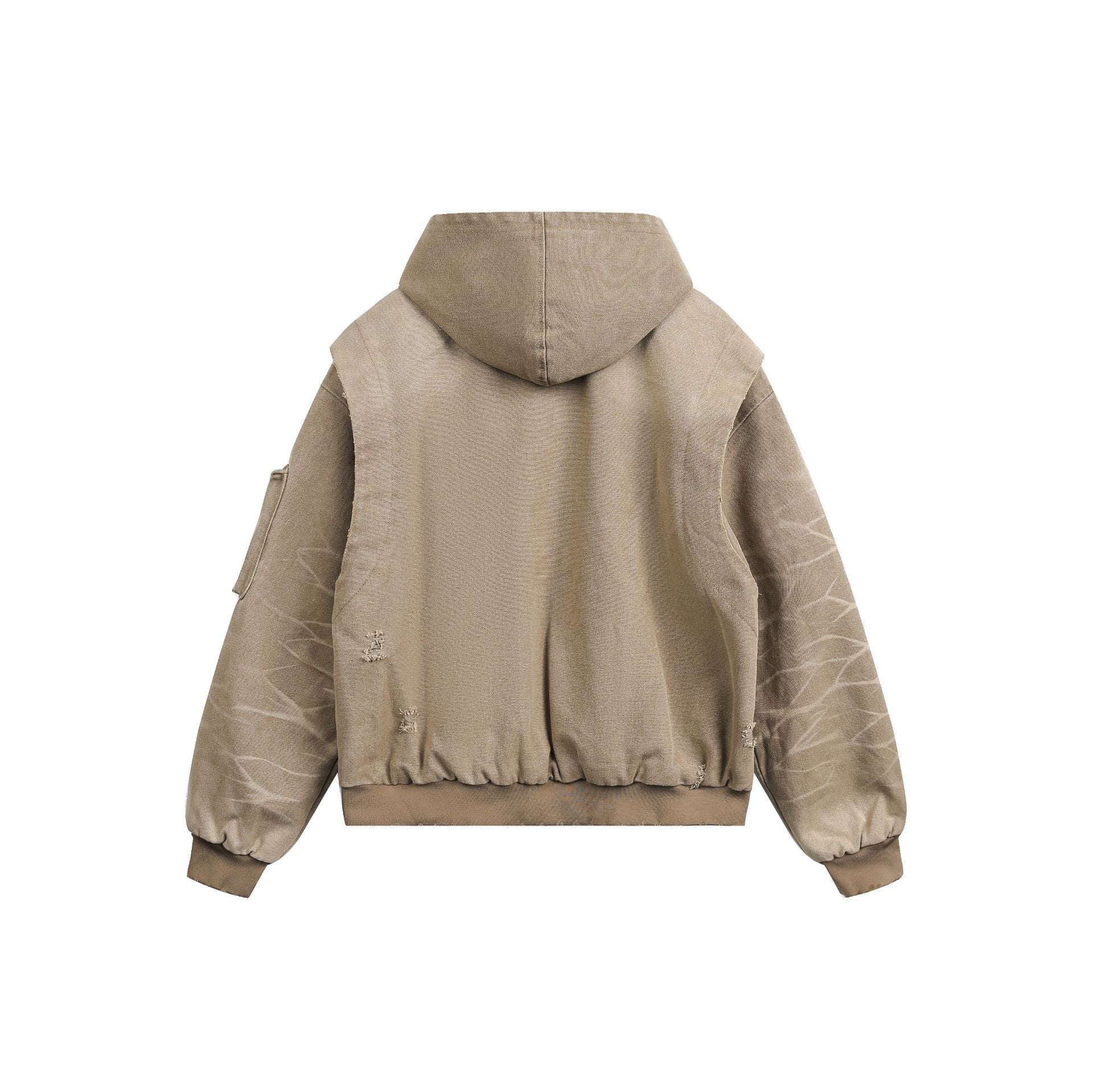 Heavy Washed Distressed Jacket , - Streetwear - Slick Street