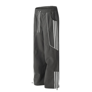 Retro Stripe Track Pants , - Streetwear Joggers - Slick Street
