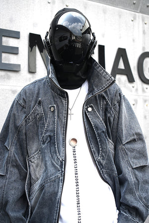 Heavy Duty Loose Denim Jacket , - Streetwear Jacket - Slick Street