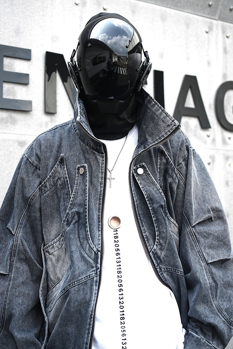 Heavy Duty Loose Denim Jacket , - Streetwear Jacket - Slick Street