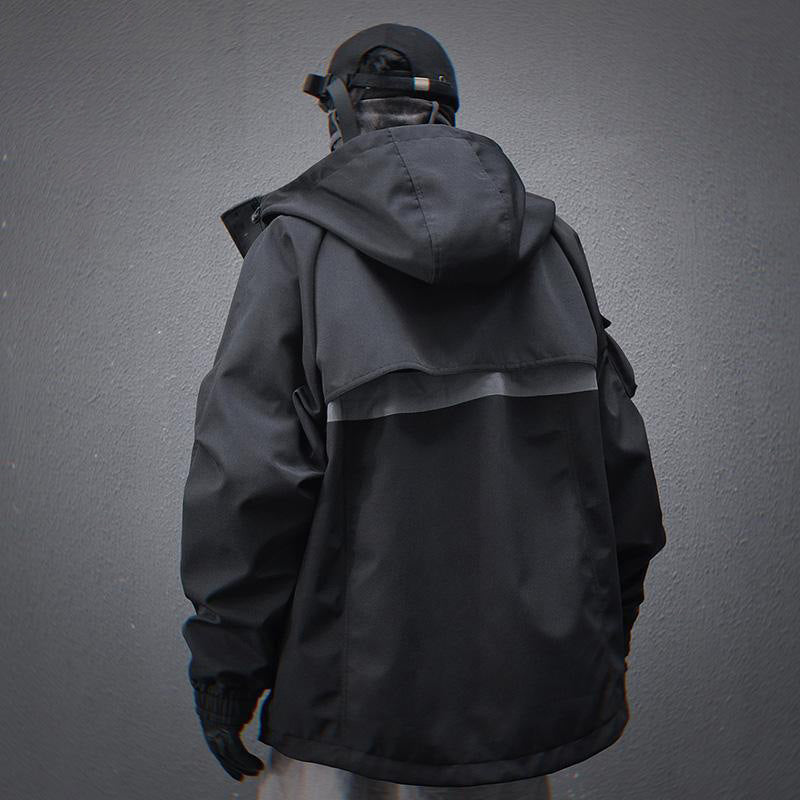 Night Industry Urban Techwear Jacket , - Streetwear Jacket - Slick Street