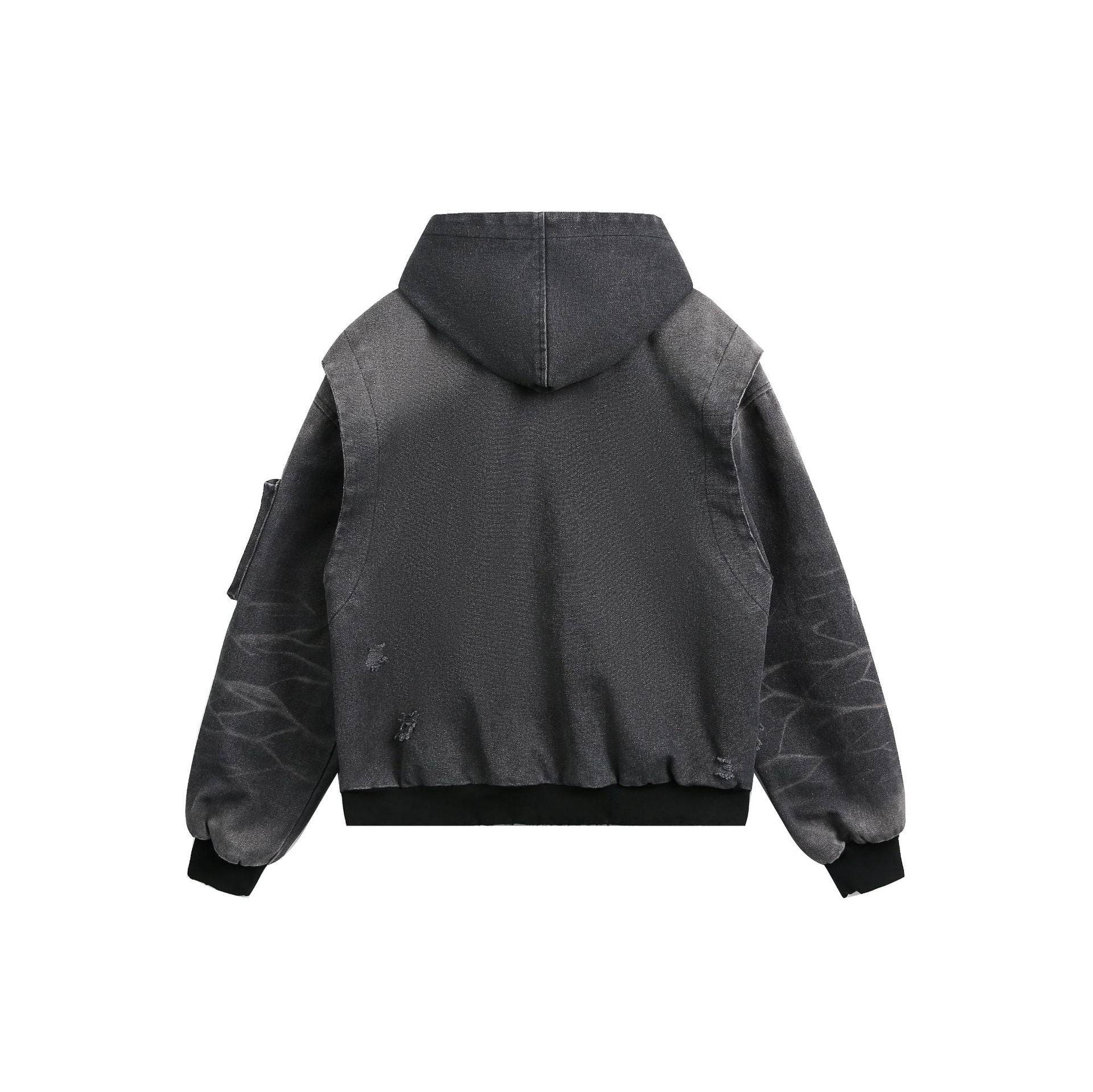 Heavy Washed Distressed Jacket , - Streetwear - Slick Street