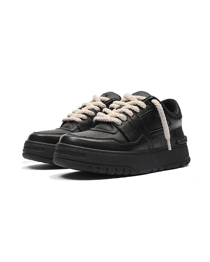 Rope Court Low - Deep Black Deep Black, US 5.5 / EU 38 - Streetwear Shoes - Slick Street