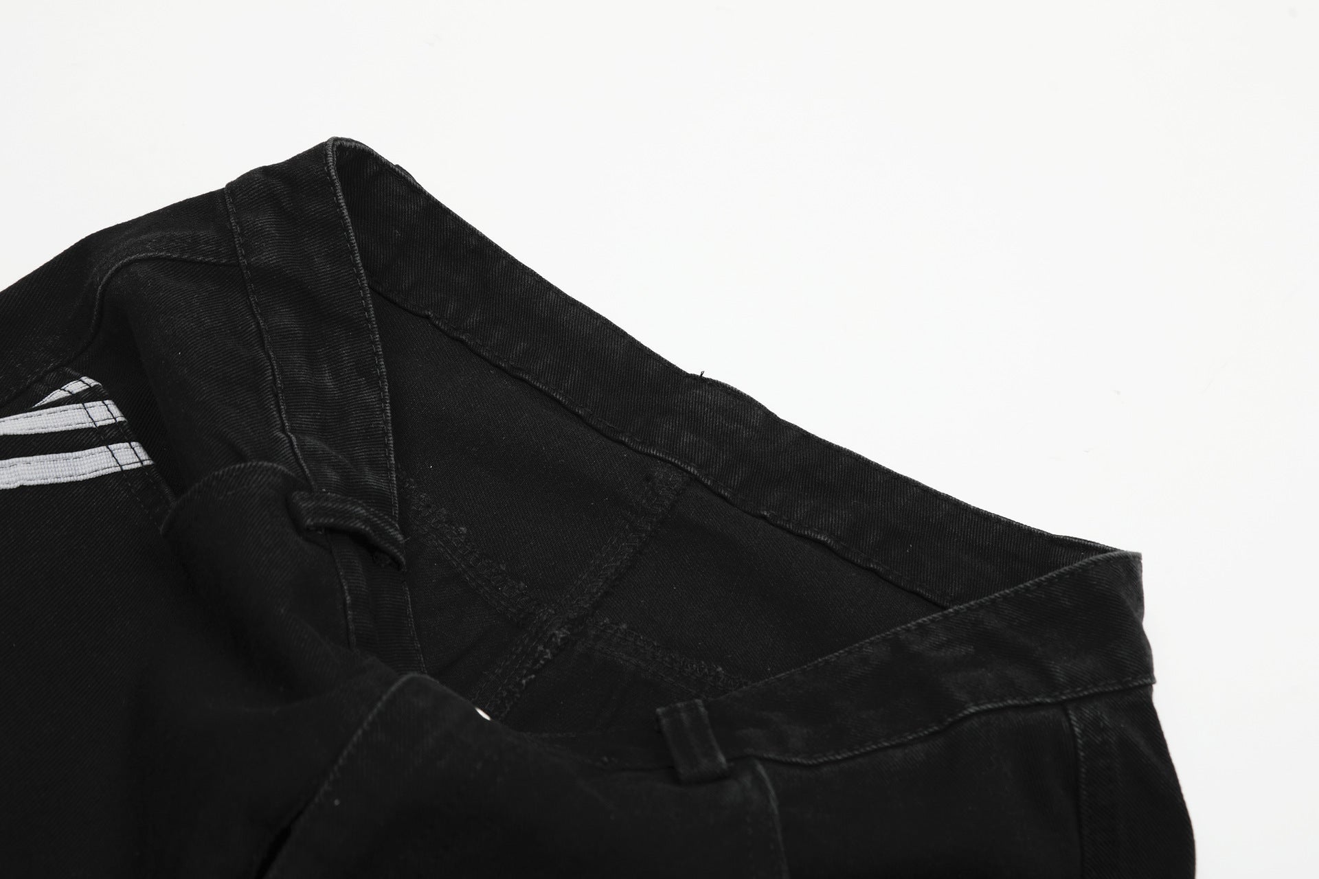 Panel Stripe Baggy Jeans , - Streetwear Jeans - Slick Street