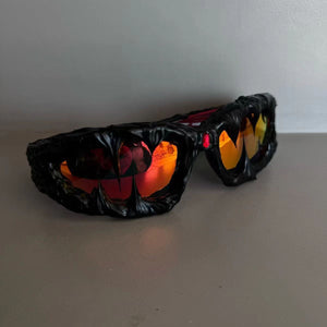 Venom Drip Resin Sunglasses Ruby, 14.8*12.2*5CM - Streetwear Accessories - Slick Street