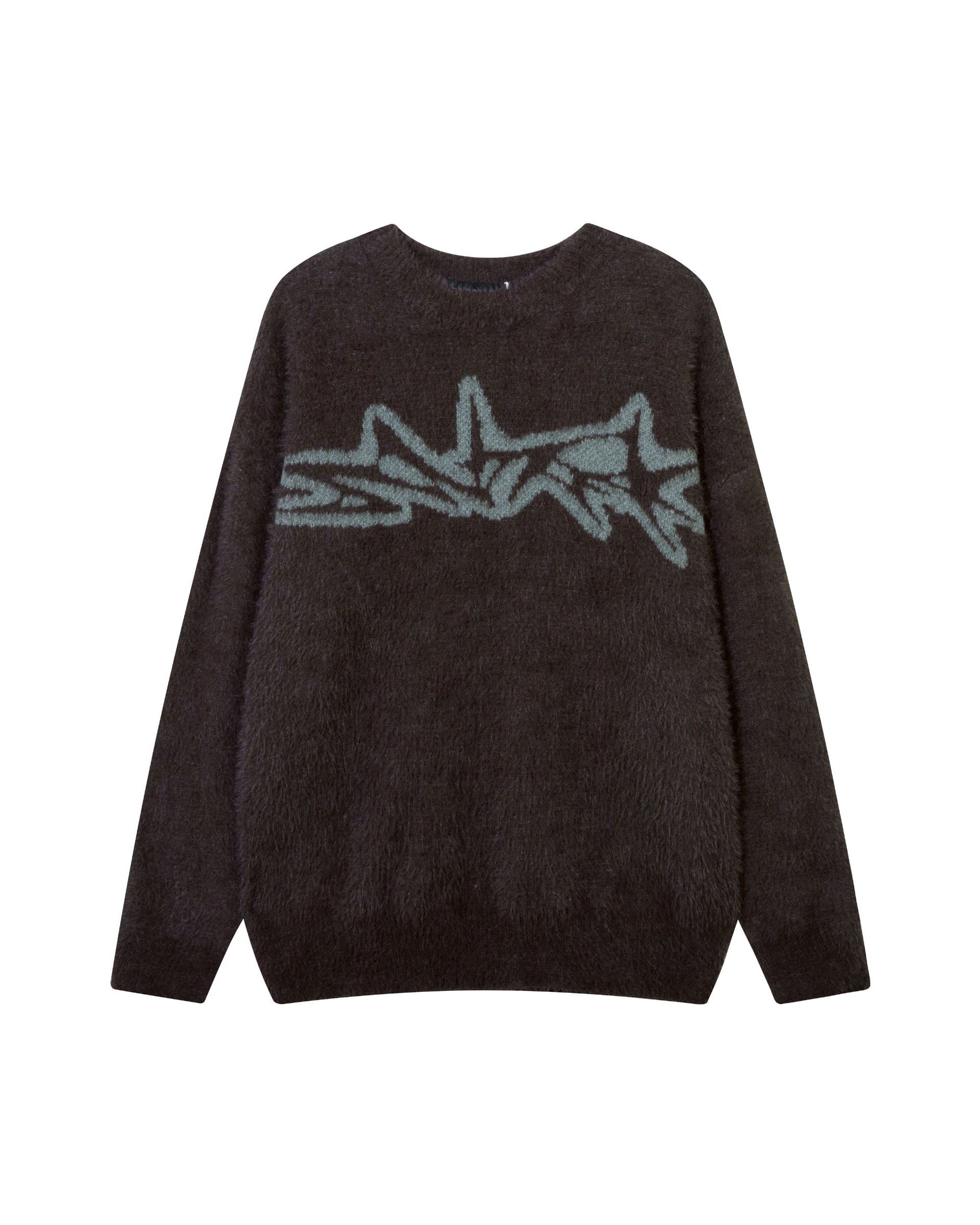 Nori Knit Sweatshirt Brown, S - Streetwear Sweatshirt - Slick Street