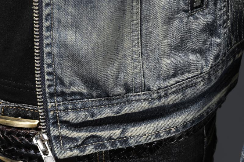 SK1 Denim Biker Jacket , - Streetwear Jackets - Slick Street