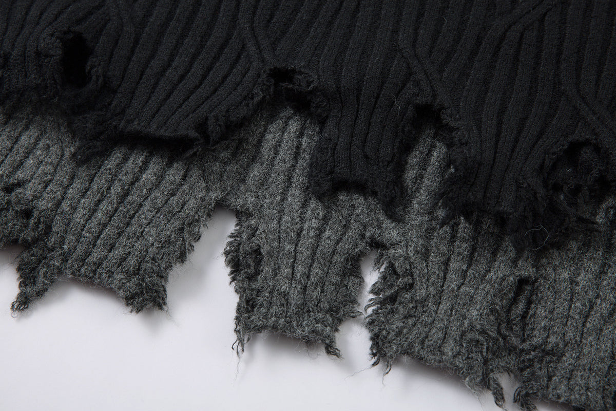 Ronan Distressed Knit Long Sleeve