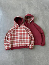 Vee Reversible Plaid Zip Hoodie