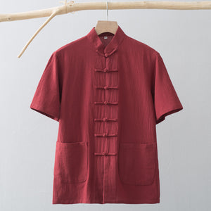Chinese Linen Summer Shirt , - Streetwear Shirt - Slick Street