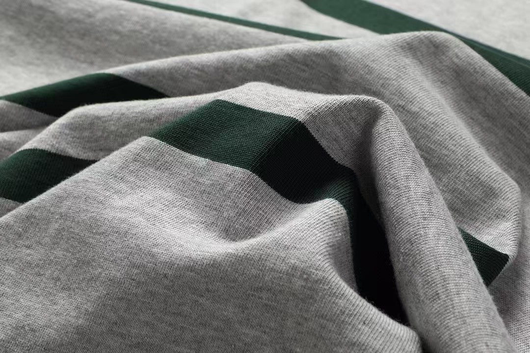 Retro Heavyweight Striped Cotton Tee , - Streetwear T-Shirts - Slick Street