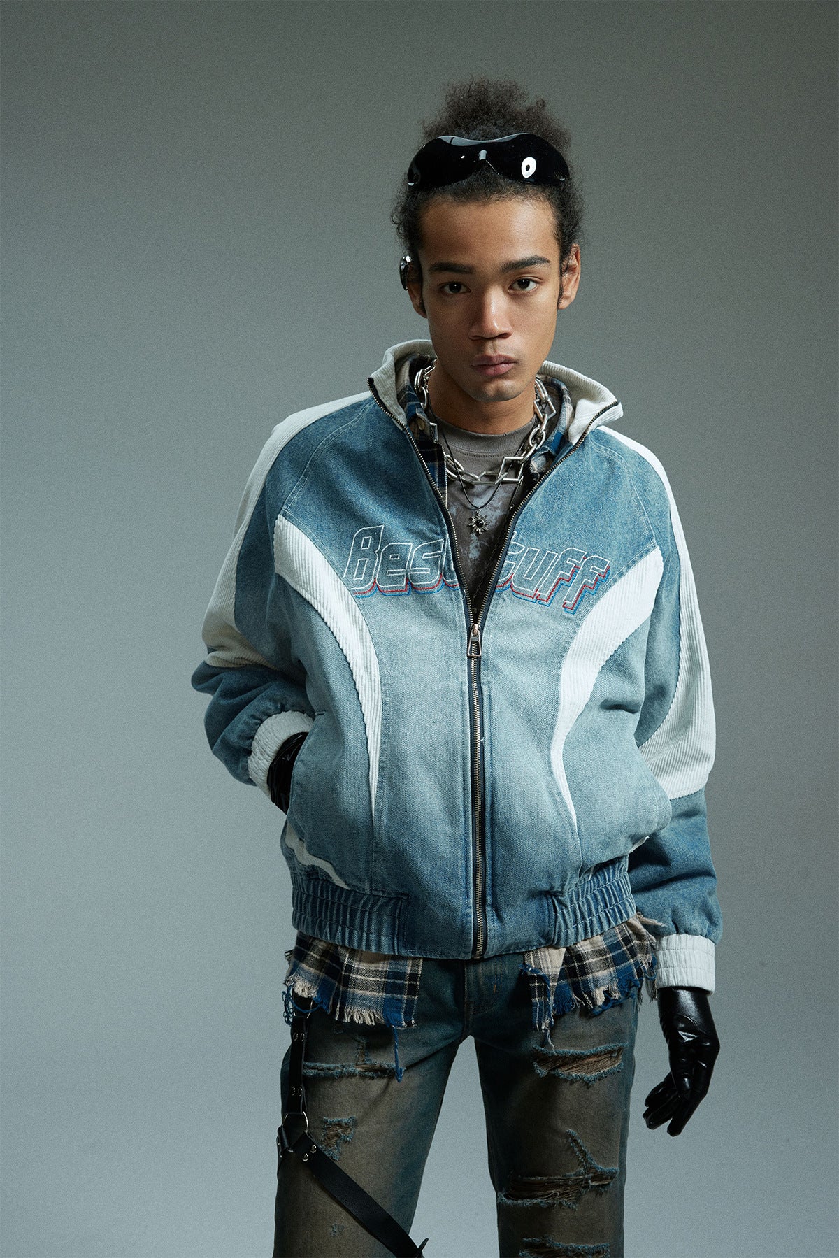 Retro Biker Splicing Jacket , - Streetwear - Slick Street