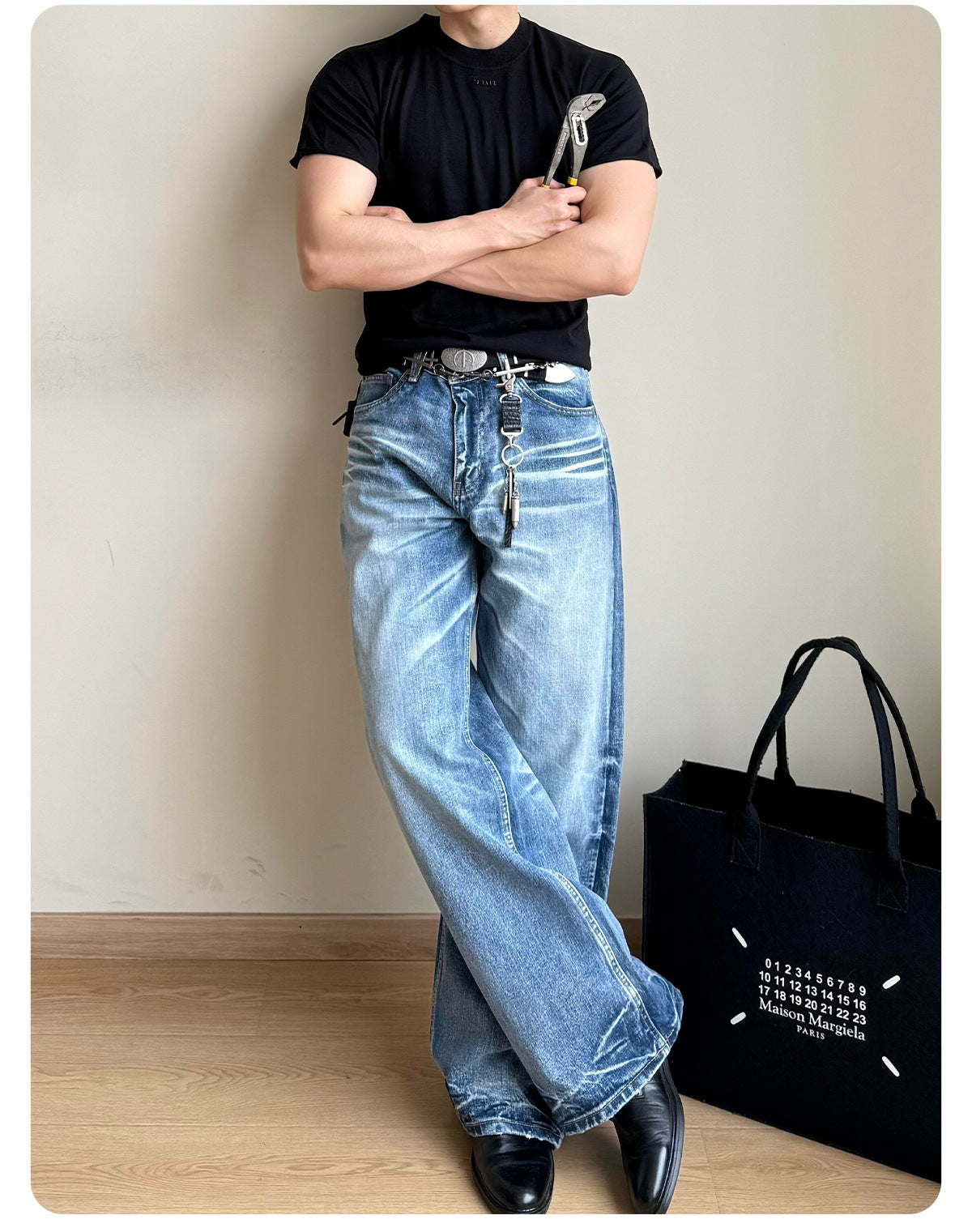 Blue Line Washed Jeans