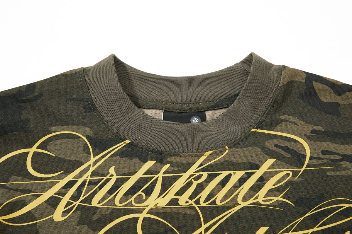Camo Script T-Shirt