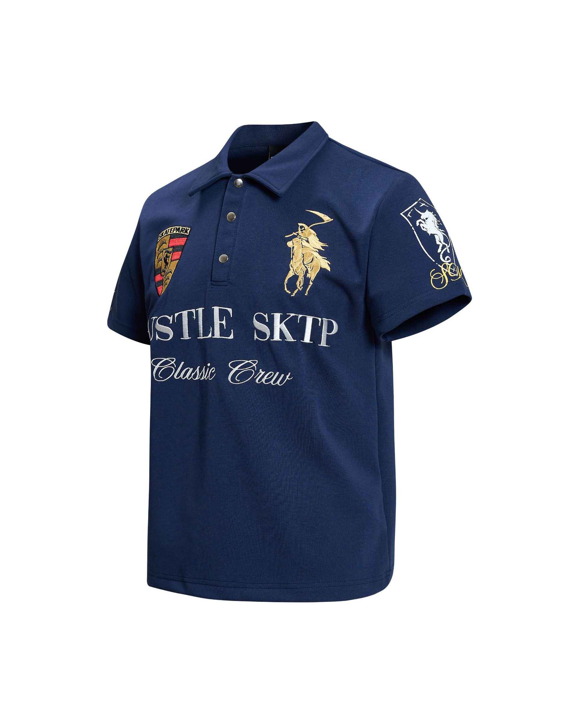 Hustle Jersey Polo , - Streetwear T-Shirt - Slick Street