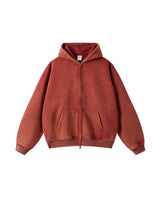 SS Blank Washed Zip Hoodie