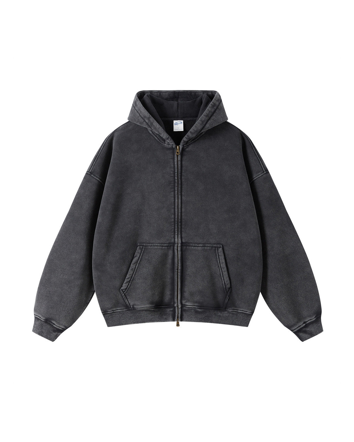 SS Blank Washed Zip Hoodie