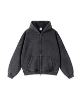 SS Blank Washed Zip Hoodie
