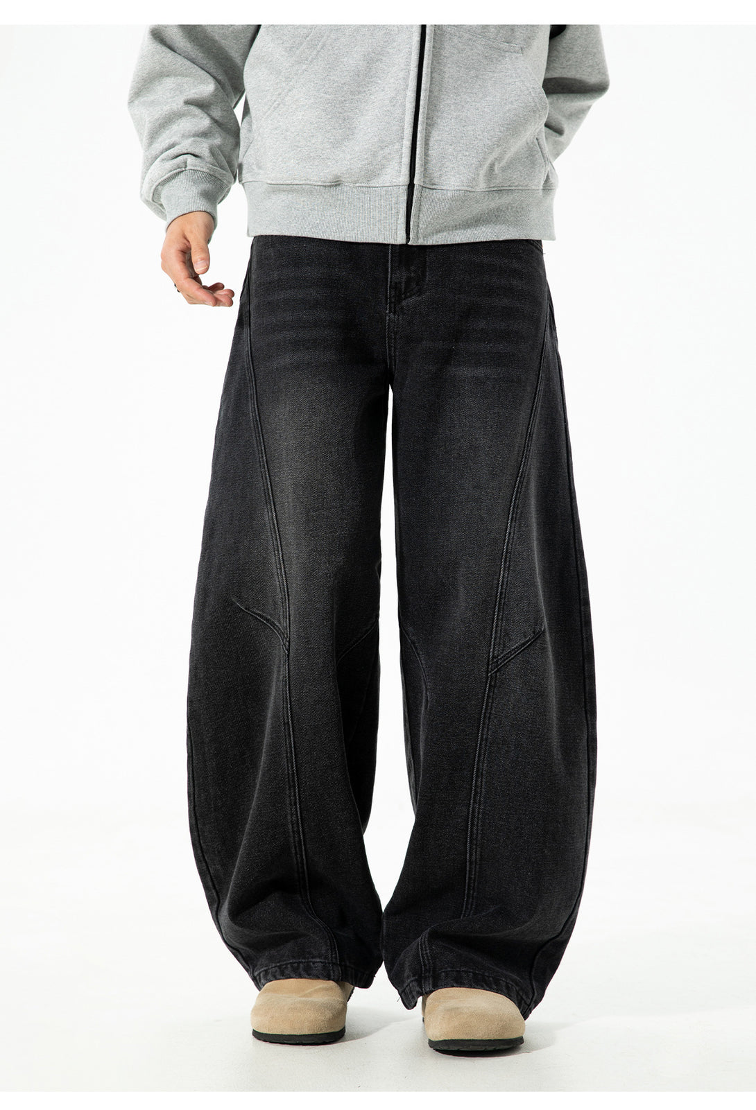 Retro Panelwork Denim Jeans , - Streetwear - Slick Street