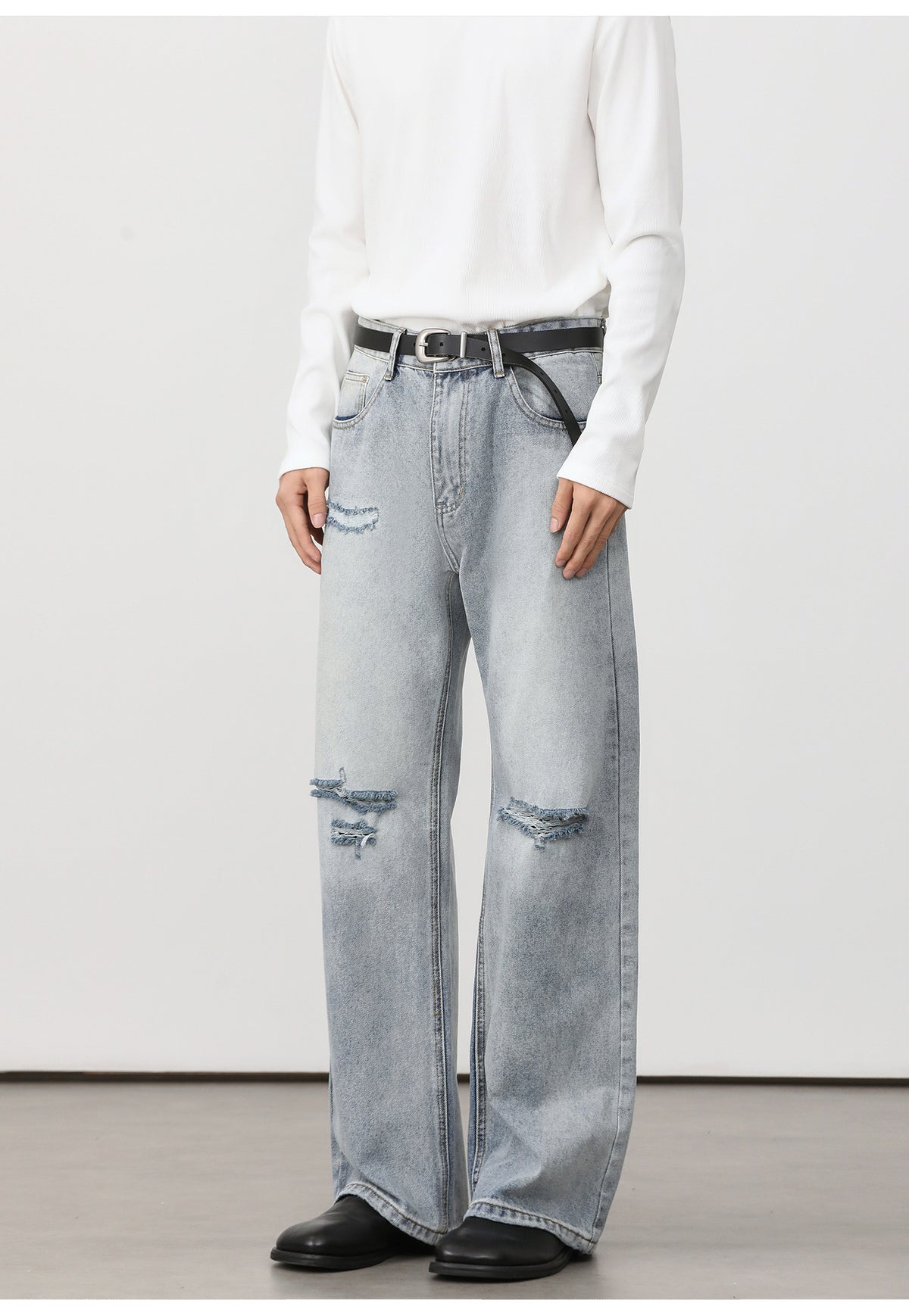 Distressed Flare Jeans , - Streetwear Jeans - Slick Street