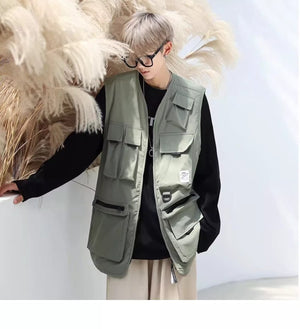 Versatile Outdoor T-Shirt + Vest Set , - Streetwear Vest - Slick Street