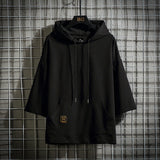 Minimal Mid-Length Sleeve Hoodie Black, XS - Streetwear Hoodie - Slick Street