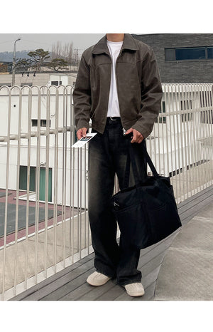 Vintage K Leather Jacket , - Streetwear Jacket - Slick Street