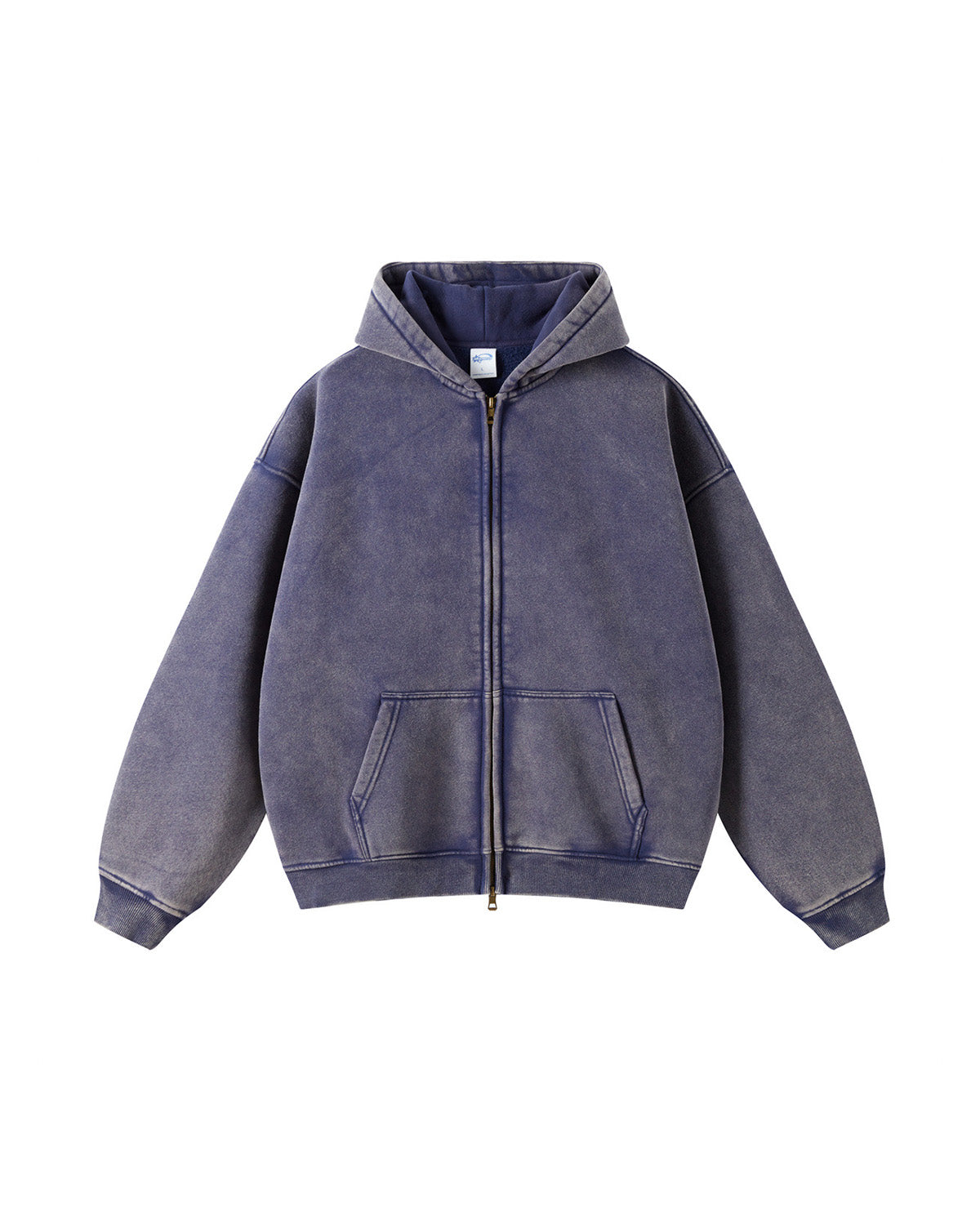 SS Blank Washed Zip Hoodie