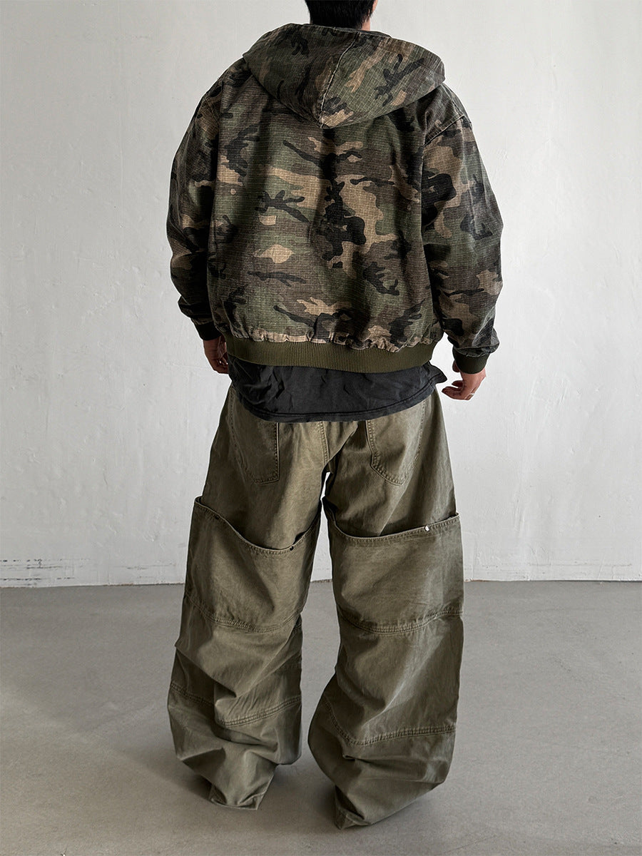 NY Washed Camo Zip Hoodie