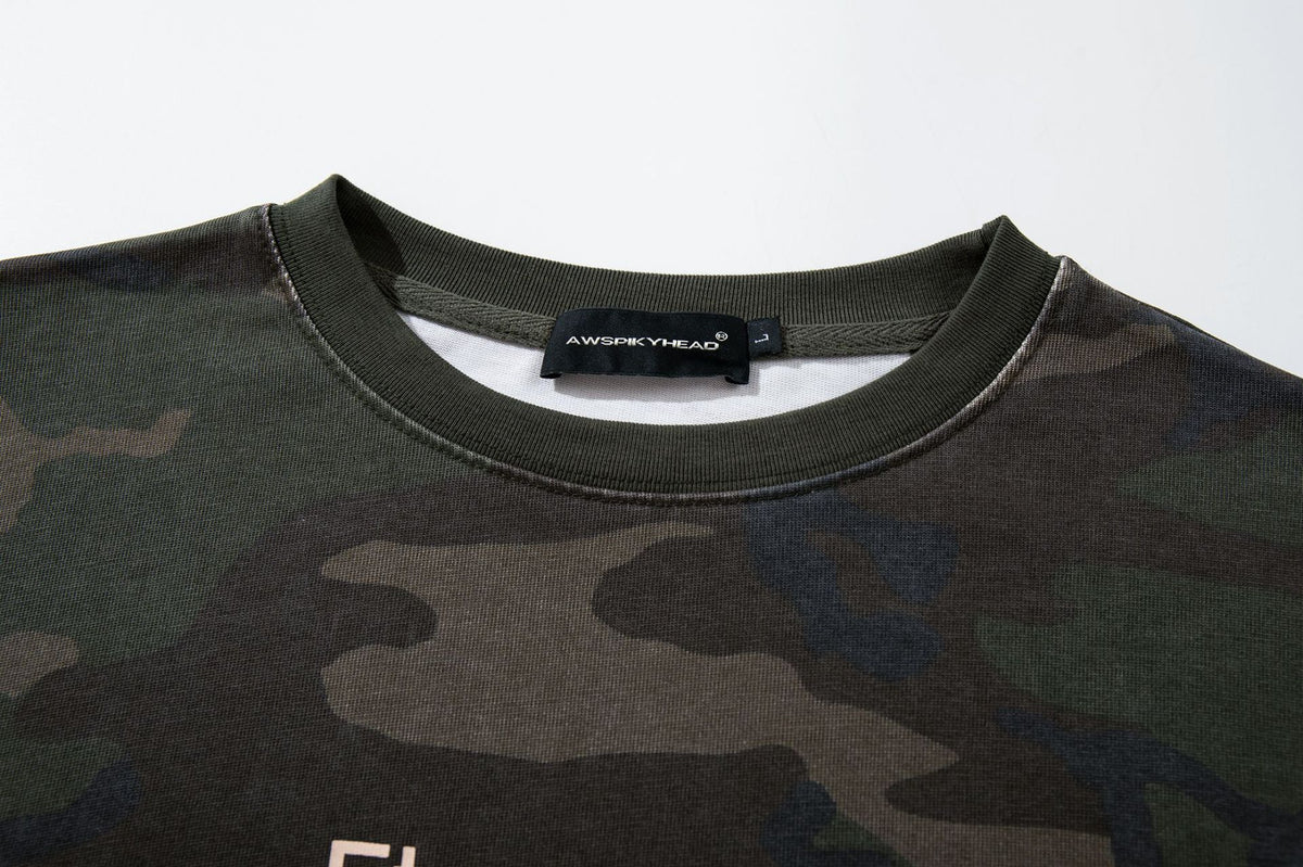 Luxe Camo Waffle Knit Long Sleeve