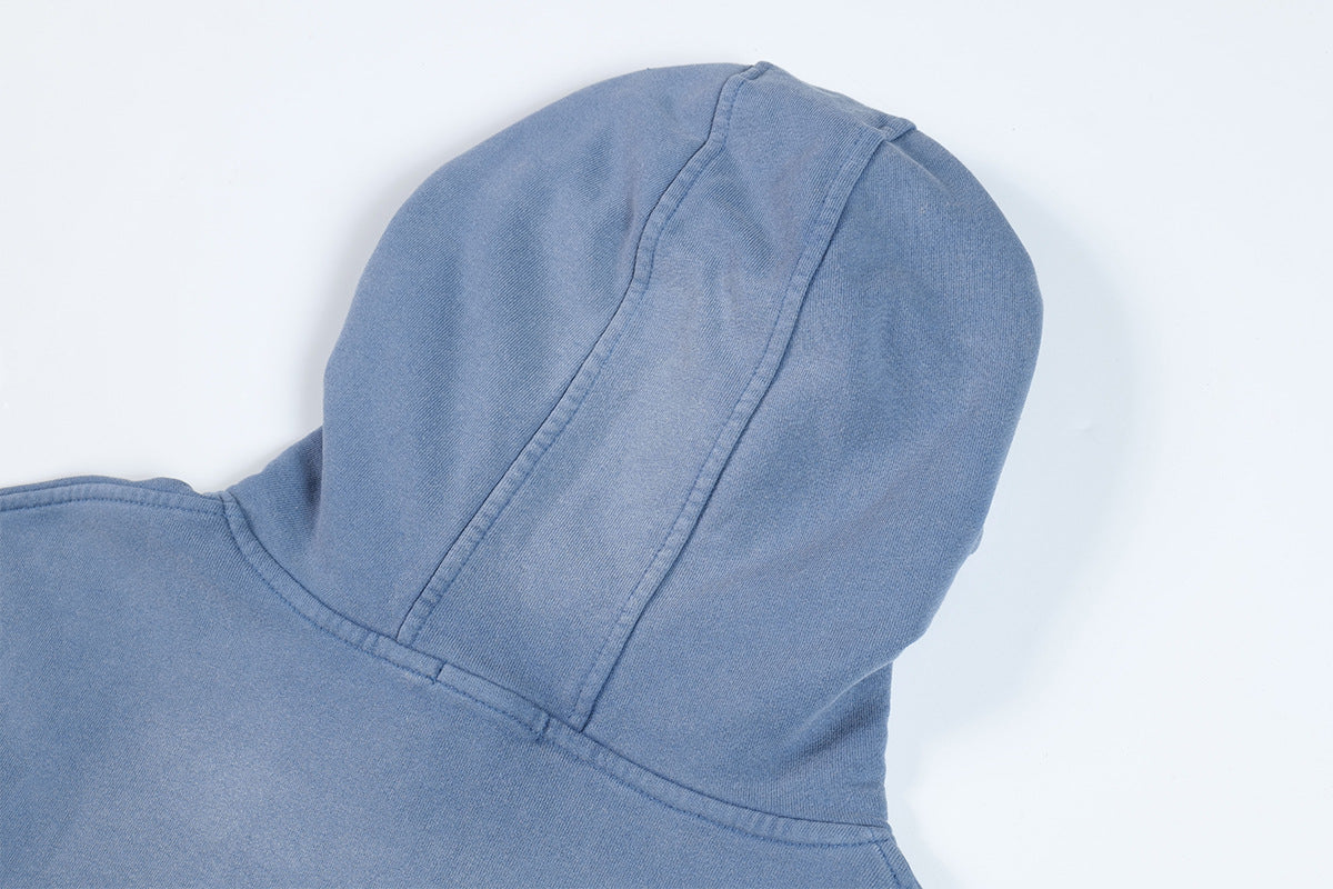 77 Distressed Washed Hoodie