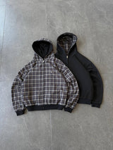 Vee Reversible Plaid Zip Hoodie