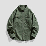 Outpost Utility Overshirt Green, XS - Streetwear Shirt - Slick Street