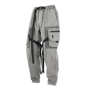 Dark Industry S2 Cargo Pants Grey, S - Streetwear Cargo Pants - Slick Street