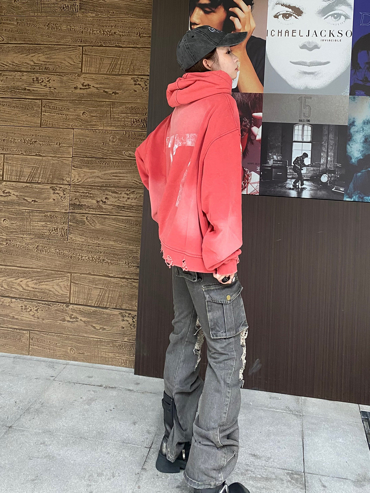 77 Distressed Washed Hoodie , - Streetwear Hoodie - Slick Street