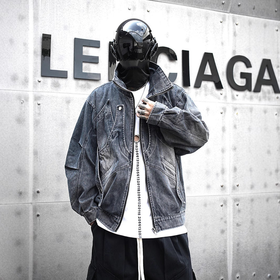 Heavy Duty Loose Denim Jacket , - Streetwear Jacket - Slick Street
