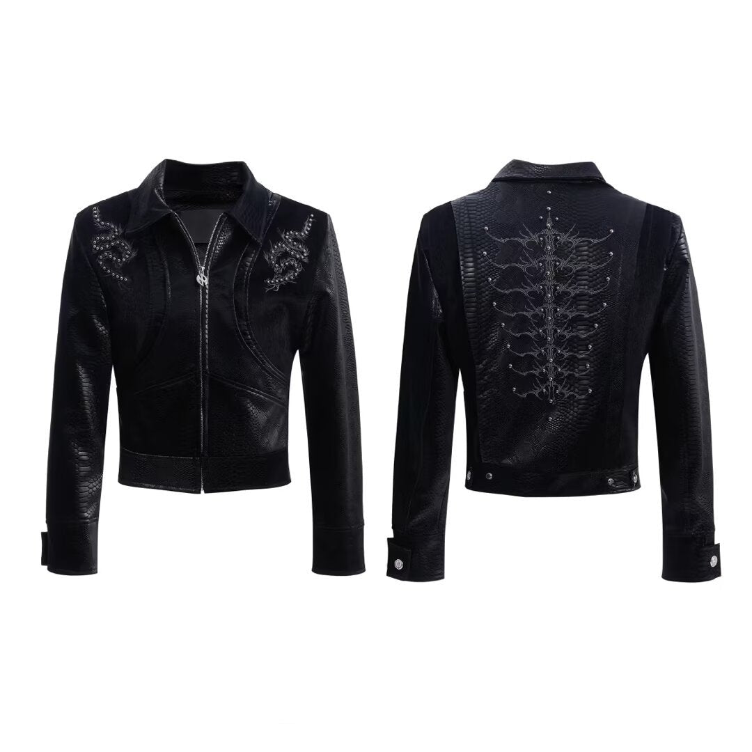 Toren Snakeskin Jacket , - Streetwear Jacket - Slick Street