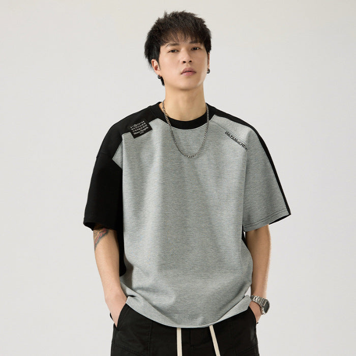Colorblock Casual T-Shirt , - Streetwear T-Shirt - Slick Street