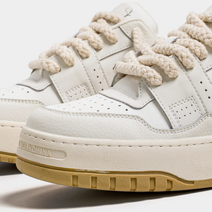 Rope Court Low - Beige White , - Streetwear Shoes - Slick Street