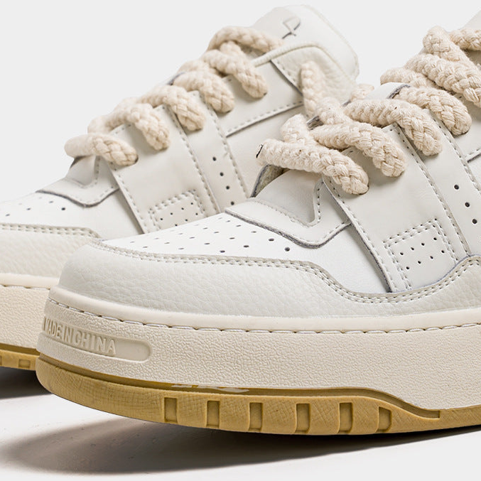 Rope Court Low - Beige White , - Streetwear Shoes - Slick Street