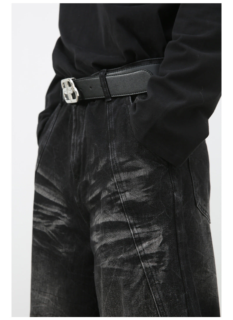 Sicro Washed Black Jeans