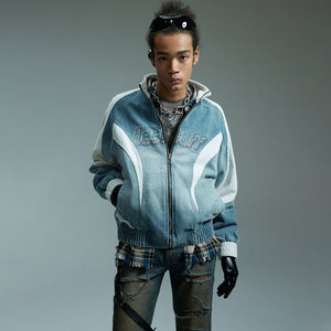 Retro Biker Splicing Jacket , - Streetwear - Slick Street