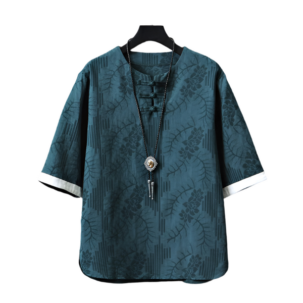Vintage Chinese Somber Rose Hanfu Tee , - Streetwear T-Shirt - Slick Street