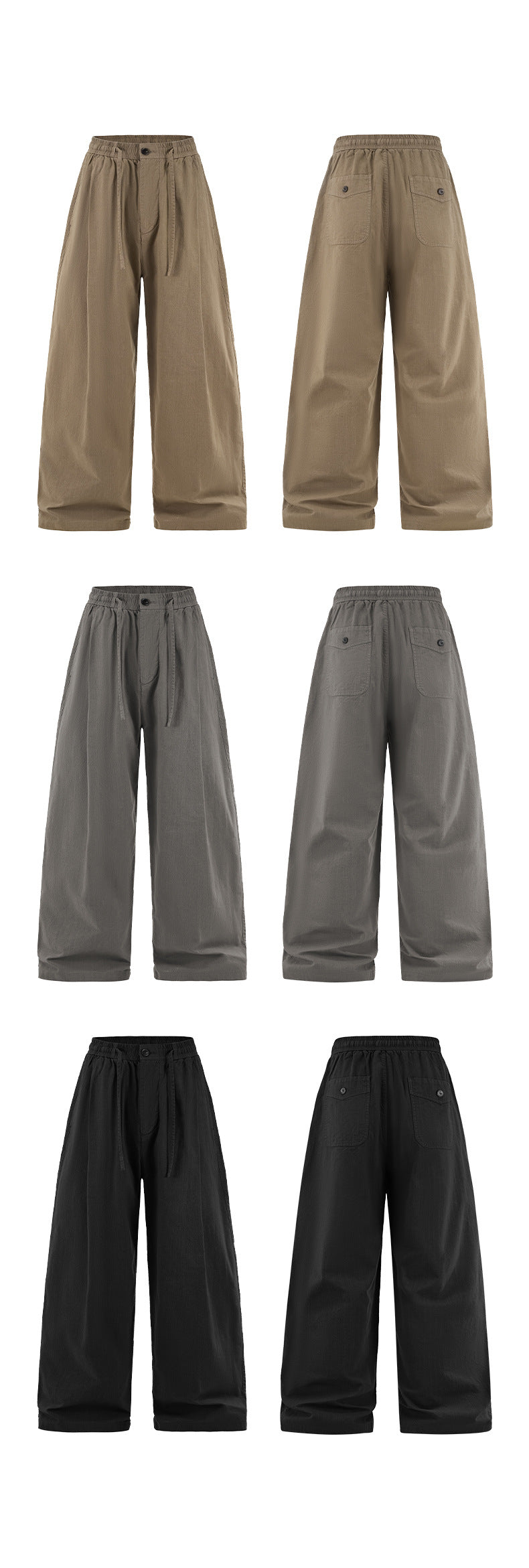 Linen Wide Leg Pants , - Streetwear Pants - Slick Street