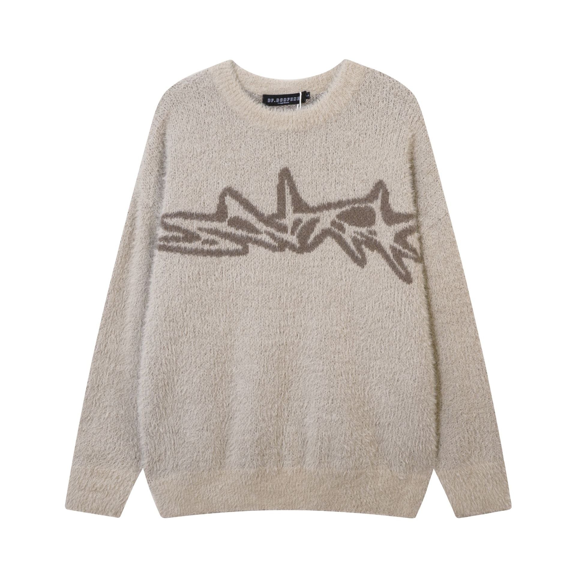 Thick 'Jaq' Knitted Sweater Apricot, XS - Streetwear - Slick Street